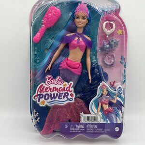 Barbie Mermaid Power Doll Blue Purple Hair Seahorse Pet Accessories NIB‎ 2022